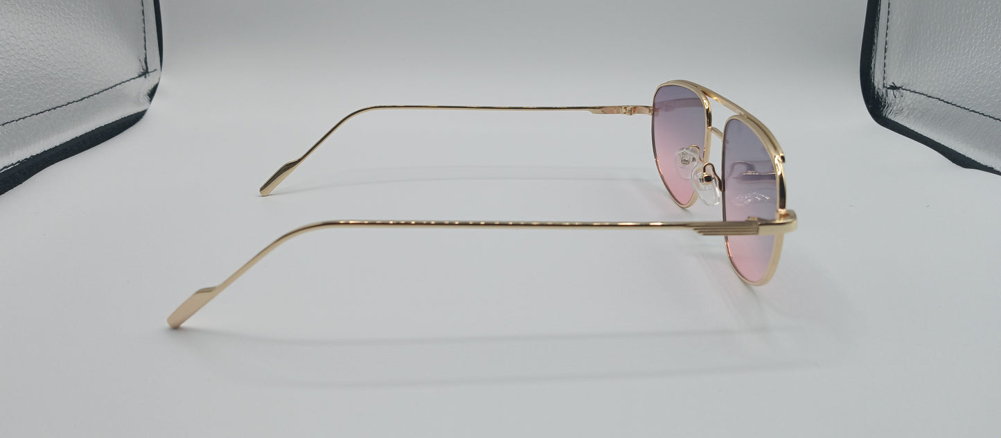 Style Fashionable Aviator Sunglasses/ Pink Lemonade Lens UV 400 Protection Sample