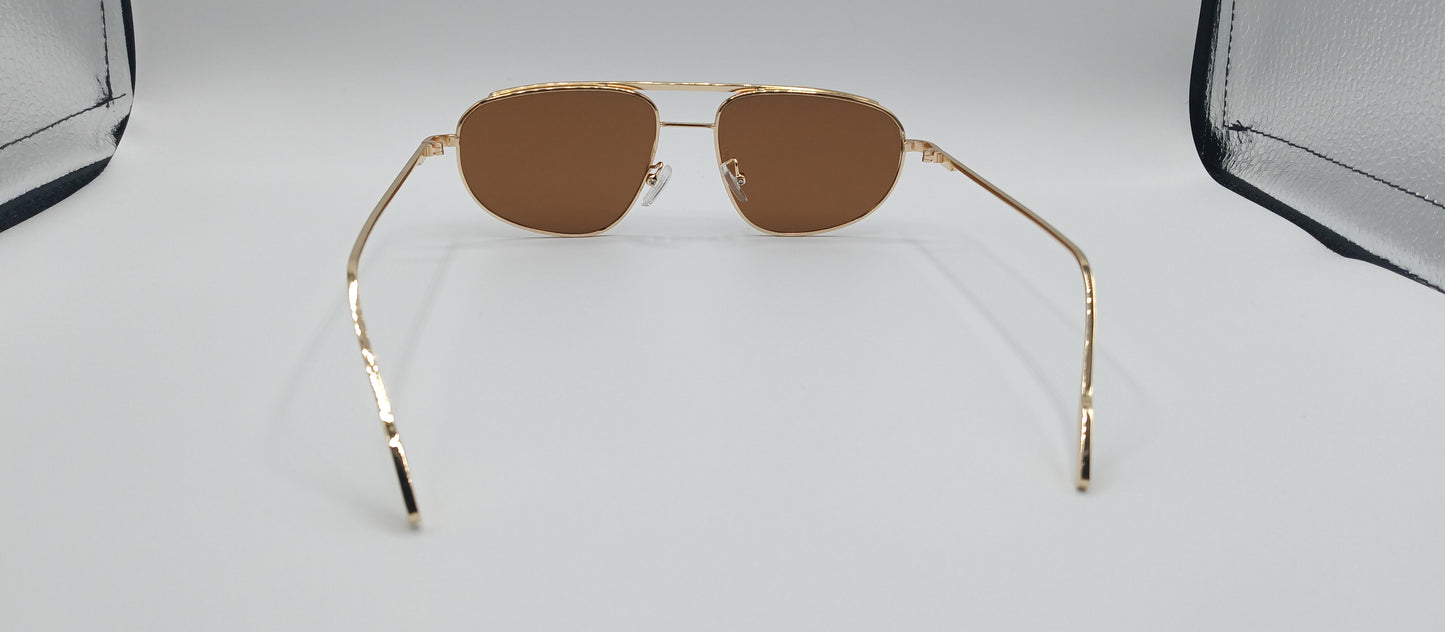 Stylish Aviator Sunglasses Brown Lens/Template 14 Sample
