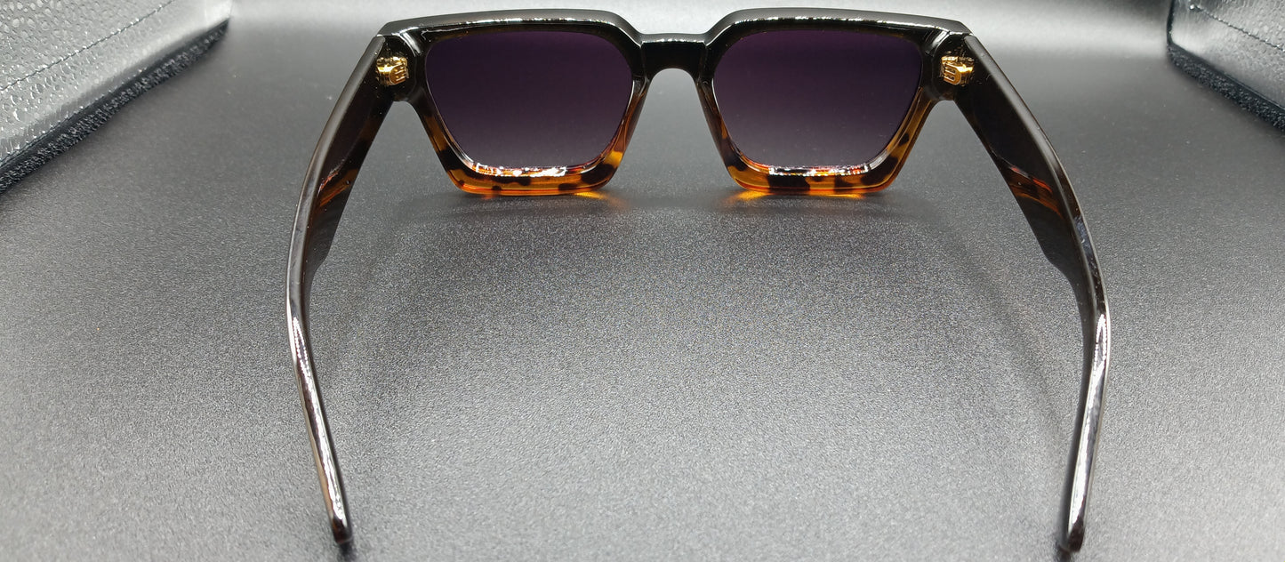 Black/Leopard Gray Sunglasses