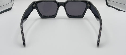 Thick Black/Black Lens Sunglasses